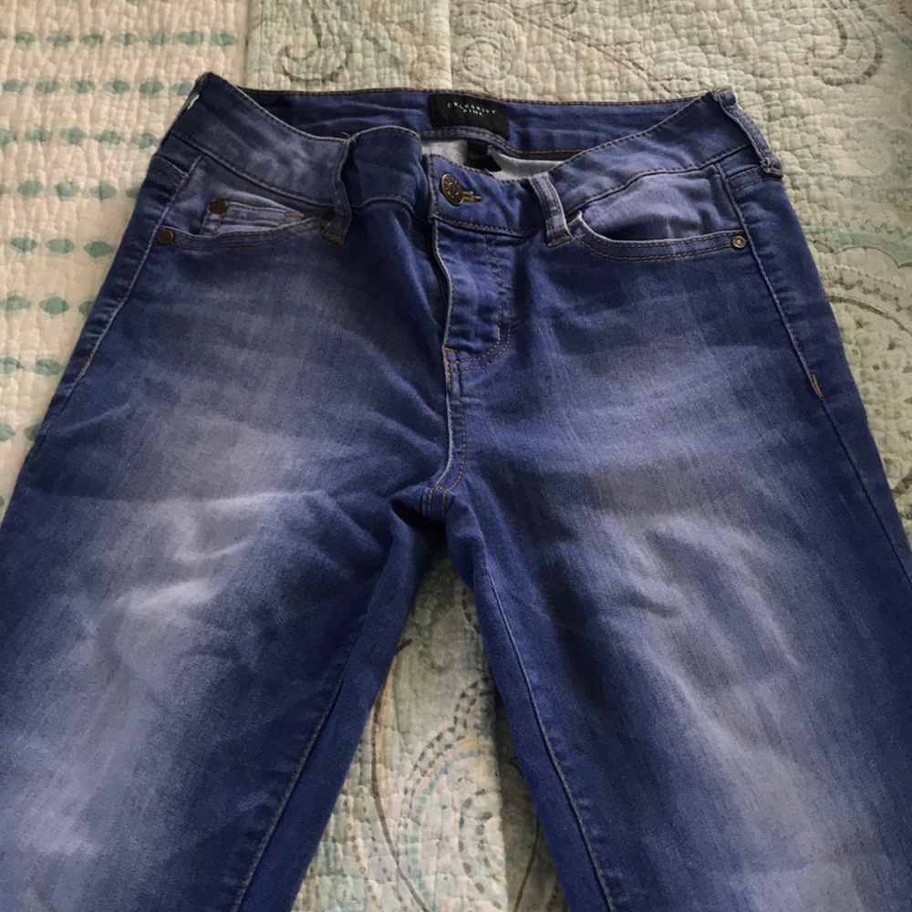 Celebrity pink blue jeans